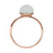 Ring Cabochon II, 14 Karat Rosegold, Sea Blue Chalzedon Bild 2