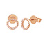 Ohrringe Circle mit Diamanten, 18 K  Rosegold Bild 2