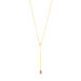 Y-Halskette Gem Drop, Amethyst, 18 Karat Gelbgold vergoldet Bild 2