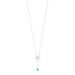 Halskette Clover Charm, Aqua Chalzedon, 925 Sterlingsilber Bild 2