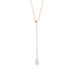 Y-Halskette Gem Drop, Aqua Chalzedon, 18 Karat Rosegold vergoldet Bild 2