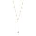 Y-Halskette Gem Drop, Amethyst, 18 Karat Rosegold vergoldet Bild 2