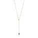 Y-Halskette Gem Drop, Grner Achat, 18 Karat Rosegold vergoldet Bild 2