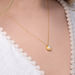 Halskette Muschel mit Perle, 18 K Gelbgold vergoldet Bild 3