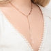 Y-Halskette Square, 52cm, 18 Karat Rosegold vergoldet Bild 3