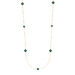 Lange Halskette Clover Gem, Malachit, 18 Karat Gelbgold vergoldet Bild 2
