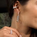 Silber Earcuff, PAVE Weiss, Rosegold Bild 5