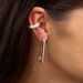 Silber Earcuff, PAVE Weiss, Rosegold Bild 4