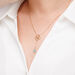 Halskette Clover Charm, Aqua Chalzedon, 18 Karat Rosegold vergoldet Bild 3