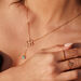 Halskette Clover Charm, Aqua Chalzedon, 18 Karat Rosegold vergoldet Bild 5