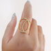 Silber Double C Ring, Gelbgold Bild 5