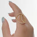 Silber Double C Ring, Gelbgold 