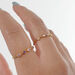 Silber Ring, Oval Gems, Labradorit, Gelbgold 