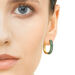 Silber Creole, PAVE Grn, Gelbgold Bild 3