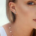 Ohrstecker Three Gems, Aqua Chalzedon, 18 K Rosegold vergoldet Bild 3