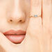 Ring London Blue Topaz SQUARE, 14 Karat Gelbgold, Gr.52 Bild 2