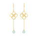 Ohrhnger Clover Charm, Aqua Chalzedon, 18 K Gelbgold vergoldet Bild 2