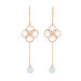 Ohrhnger Clover Charm, Aqua Chalzedon, 18 K Rosegold vergoldet Bild 2