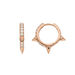 Creole Triple Stud, 18 K Rosegold vergoldet Bild 2