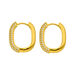 Creolen PAVE Wei, 18 Karat Gelbgold vergoldet Bild 3