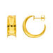Silber Creolen, 80's, Gelbgold Bild 2
