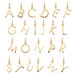 Creole mit Buchstaben-Charm, 18 K Gelbgold vergoldet Bild 3