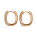 Creolen PAVE Wei, 18 Karat Rosegold vergoldet Bild 3