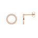 Ohrstecker Circle Of Life mit Zirkonia, 18 K Rosegold vergoldet Bild 2