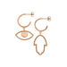 Single Creole Evil Eye Twist, 18 K Rosegold vergoldet Bild 2