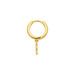 Single Creole PLATELET, 18 K Gelbgold vergoldet Bild 3