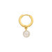 Single Creole PEARL, 18 K Gelbgold vergoldet Bild 3