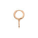 Single Creole CLOVER/Zirkonia, 18 K Rosegold vergoldet Bild 3