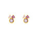 Ohrstecker Three Gems, Amethyst, 18 K Gelbgold vergoldet Bild 2