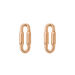 Silber Ohrstecker, Rosegold, Karabiner Bild 2