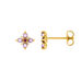 Ohrstecker BLOOM, Amethyst/Rhodolith, 18 Karat Gelbgold vergoldet Bild 3