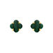 Ohrstecker Clover Gem, Malachit, 18 Karat Gelbgold vergoldet Bild 2