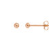 Kugelstecker Mini, 3 mm, 18 Karat Rosegold vergoldet Bild 2