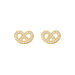 Ohrstecker Brezn mit Zirkonia, 18 K Gelbgold vergoldet Bild 2