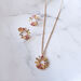 Halskette CUBE FLOWER, Multi Colour Zirkonia, 18 K Rosegold vergoldet Bild 3