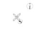 Piercing Flower mit Zirkonia, Titan Bild 2