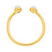 Silber Open Ring, Perle, Gelbgold Bild 3