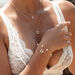 Halskette Zirkonia Flower, 18 Karat Rosegold vergoldet 