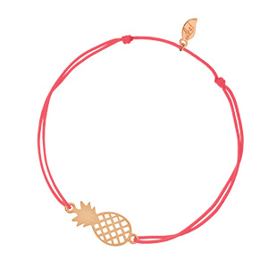Glcksbndchen Ananas, Rosegold vergoldet