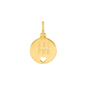 Anhnger GRL PWR, 18 Karat Gelbgold