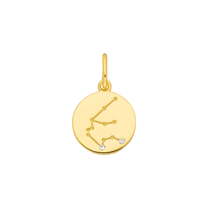 Anhänger ZODIAC SIGN, 18 Karat Gelbgold vergoldet Anhänger ZODIAC SIGN, 18 Karat Gelbgold vergoldet