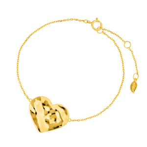 Armkette BIG HEART, 18 K Gelbgold vergoldet