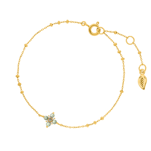 Armkette BLOOM, Labradorit/Aventurin, 18 Karat Gelbgold vergoldet