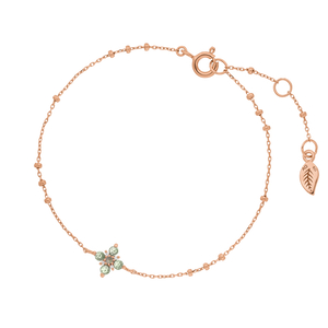 Armkette BLOOM, Labradorit/Aventurin, 18 Karat Rosegold vergoldet