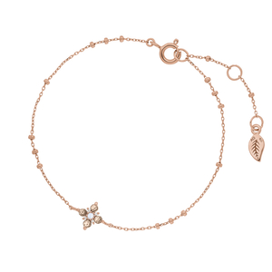 Armkette BLOOM, Rauchquarz/Mondstein, 18 Karat Rosegold vergoldet Armkette BLOOM, Rauchquarz/Mondstein, 18 Karat Rosegold vergoldet