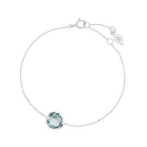 Armkette Blue Topaz, 14 Karat Weigold